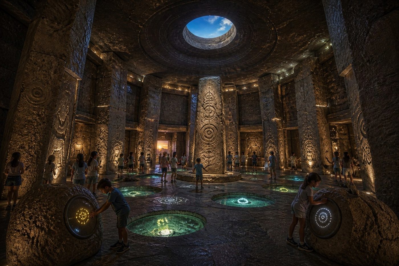 prehistoric chamber, the megalithic floor
