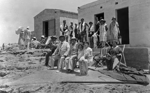 A group portrait on the rocky coast, photographed by richard ellis c.1925